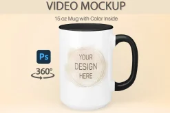 Accent Mug Video Mockup