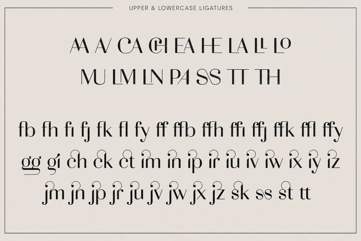 Adagio Decorative Ligature Font Duo