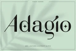 Adagio Decorative Ligature Font Duo