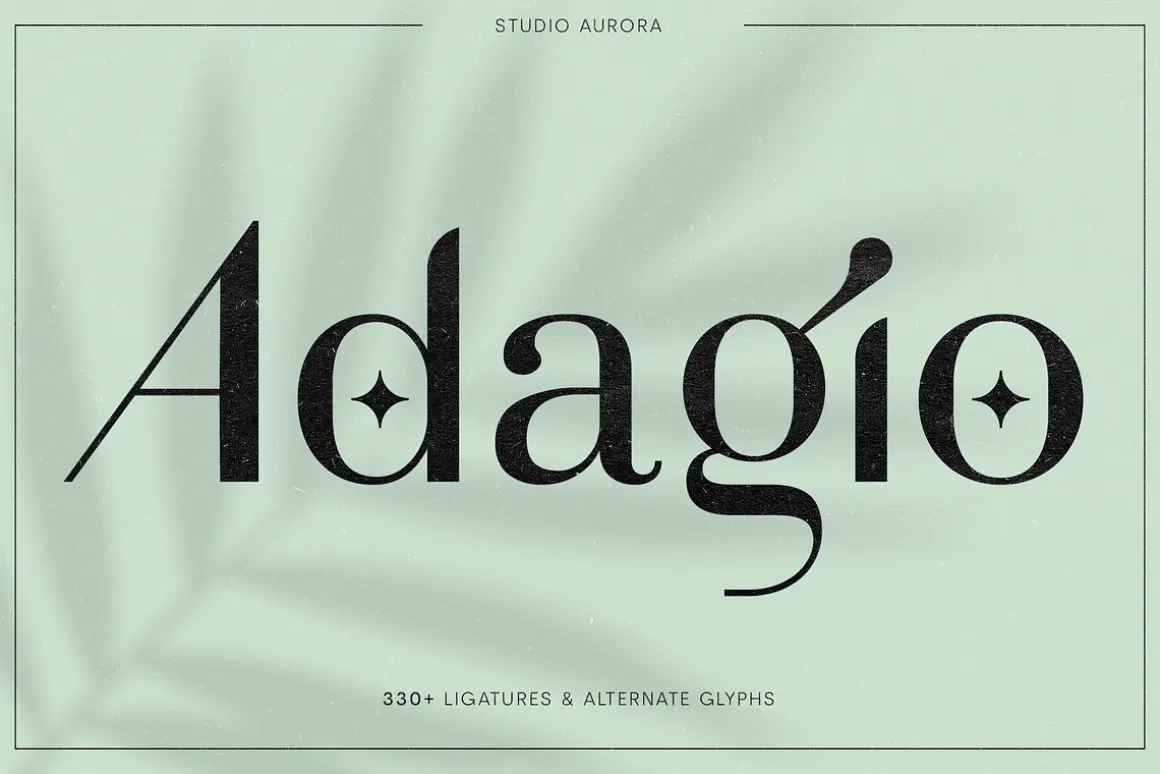 Adagio Decorative Ligature Font Duo