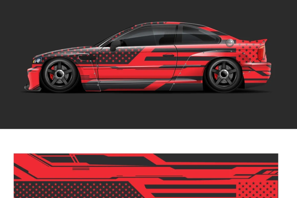 Adhesive vinyl and Car Wrap mockups