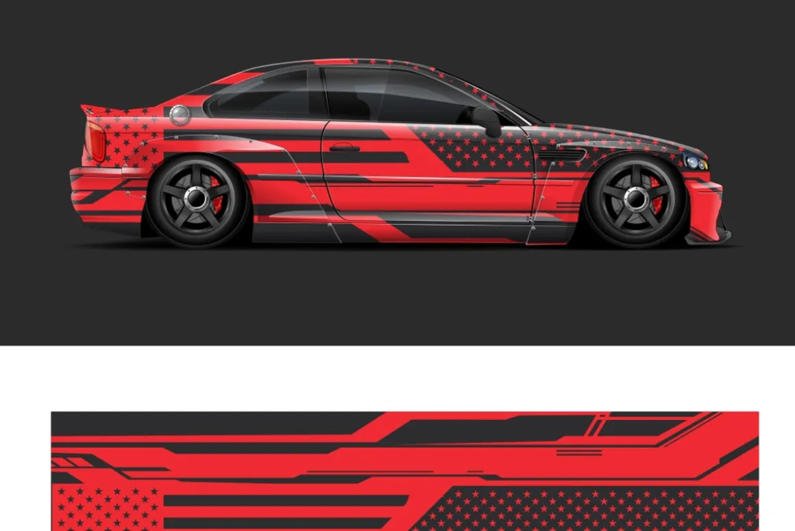 Adhesive vinyl and Car Wrap mockups