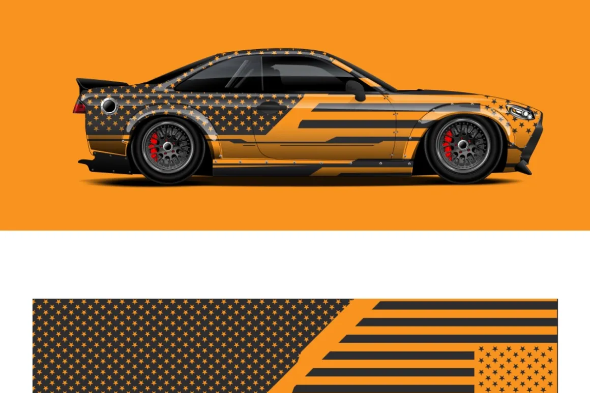 Adhesive vinyl and Car Wrap mockups