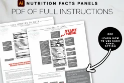 Adobe Nutrition Facts Panel Template