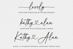Adora Bella // Heart Script Font