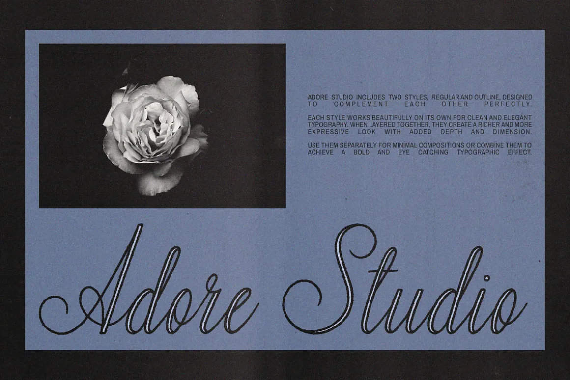 Adore Studio Romantic Font Duo