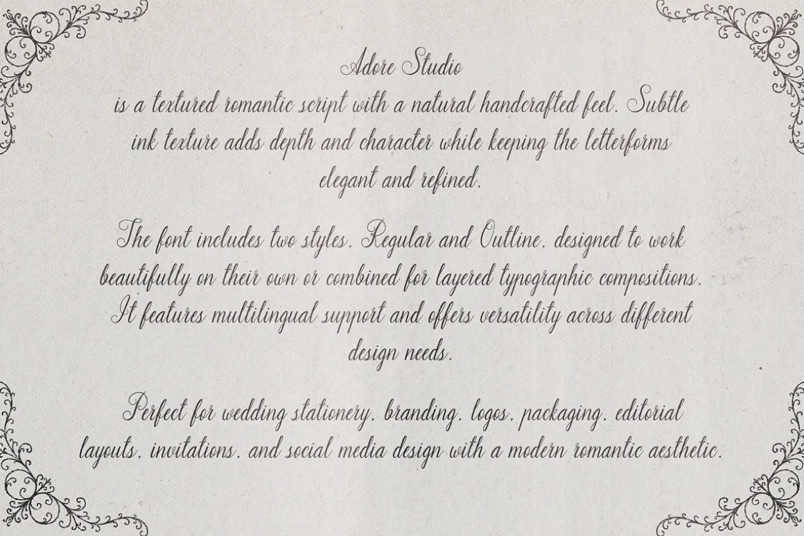 Adore Studio Romantic Font Duo