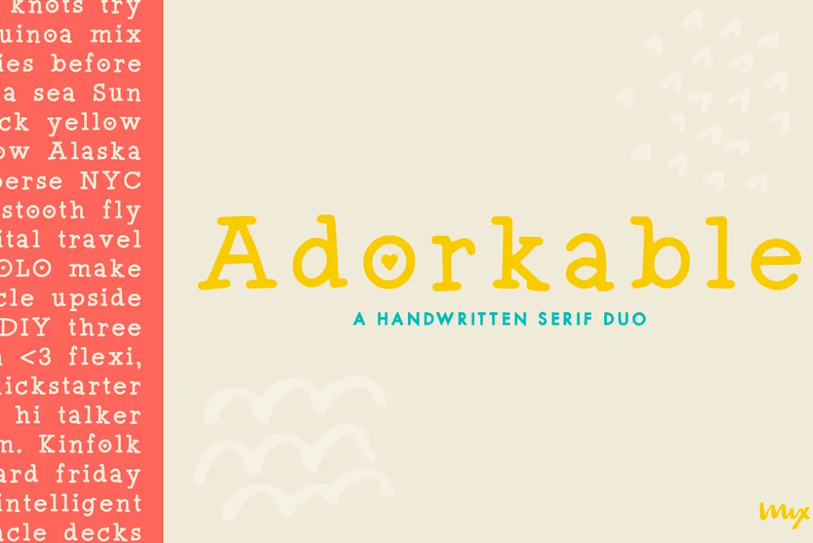 Adorkable - A Handwritten Serif Duo