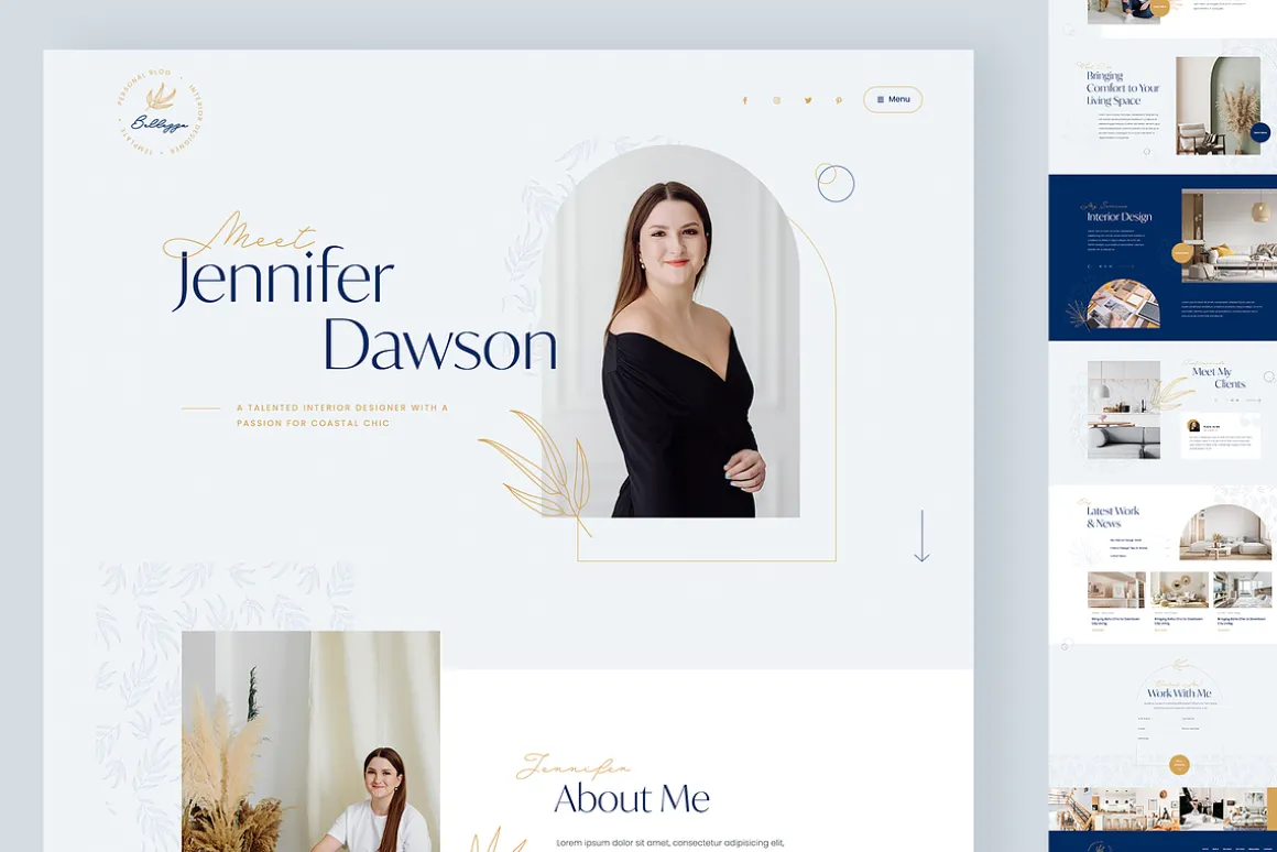 Aesthetic Personal Website Template