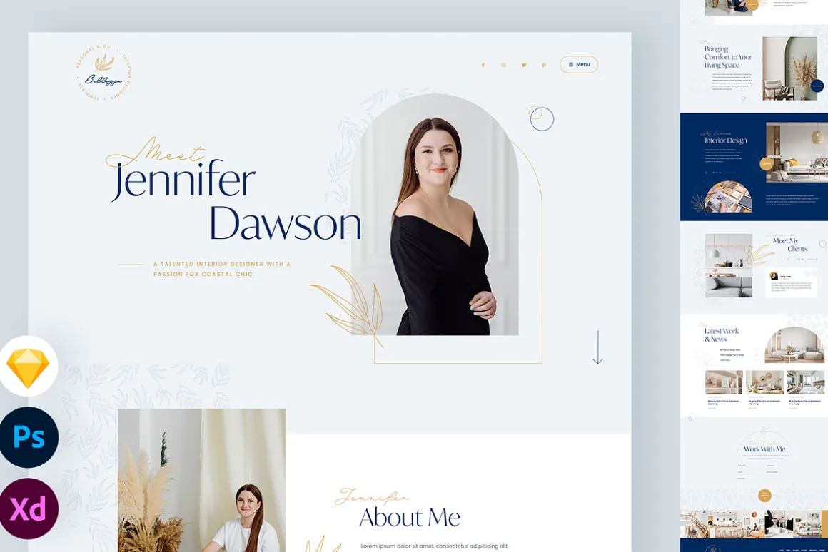 Aesthetic Personal Website Template