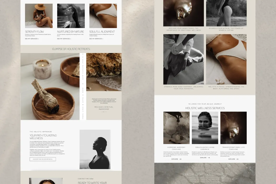 Aesthetic Cahaja Elementor Template