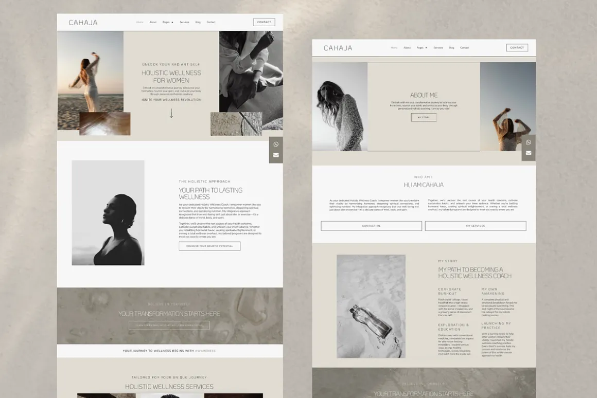 Aesthetic Cahaja Elementor Template