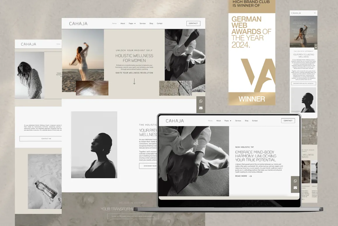 Aesthetic Cahaja Elementor Template