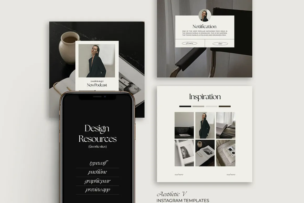 Aesthetic Instagram Templates V
