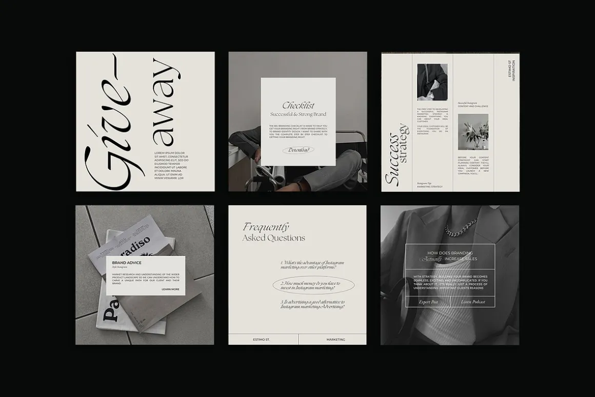 600 Aesthetic Instagram Templates