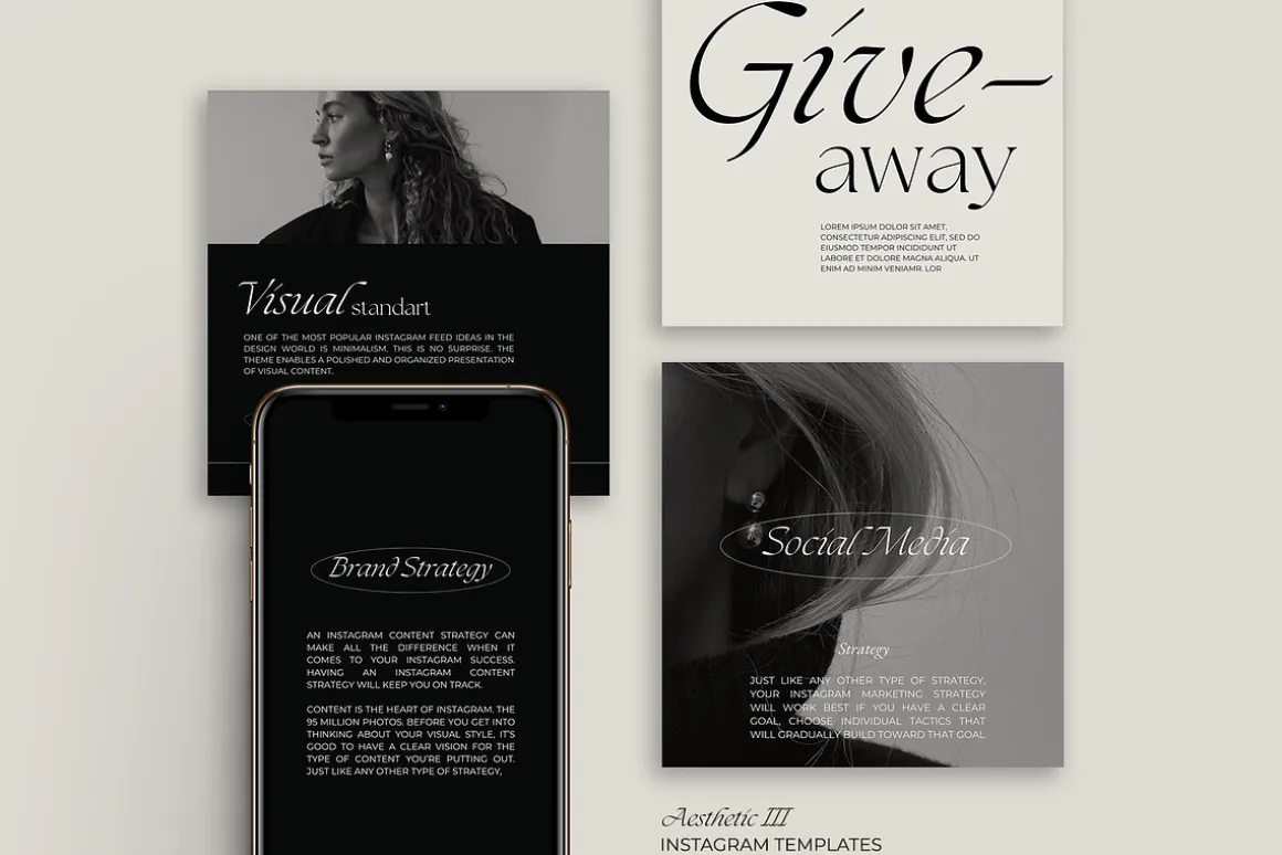 600 Aesthetic Instagram Templates