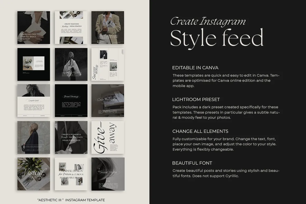 600 Aesthetic Instagram Templates