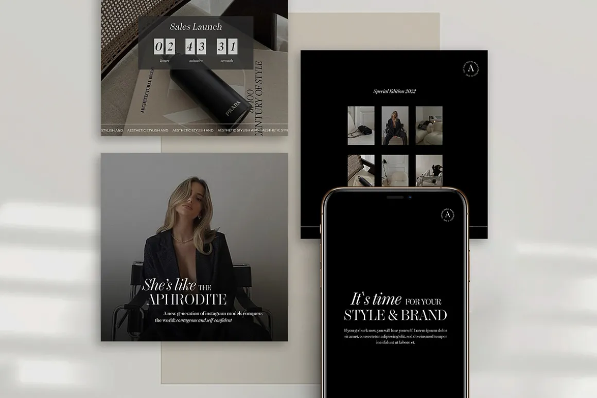 600 Aesthetic Instagram Templates