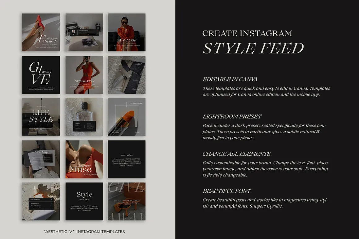 600 Aesthetic Instagram Templates