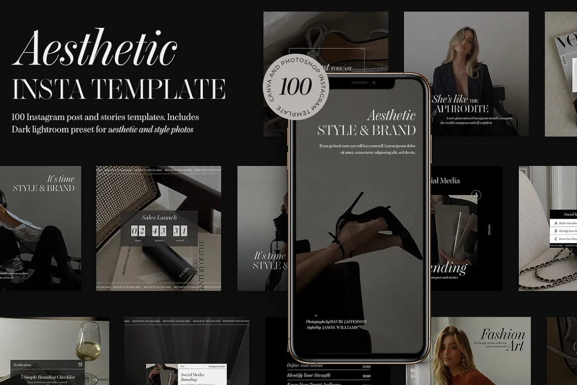 600 Aesthetic Instagram Templates