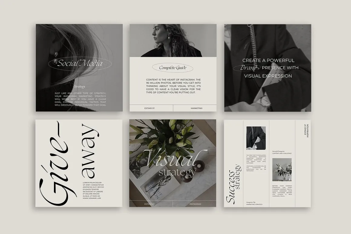600 Aesthetic Instagram Templates