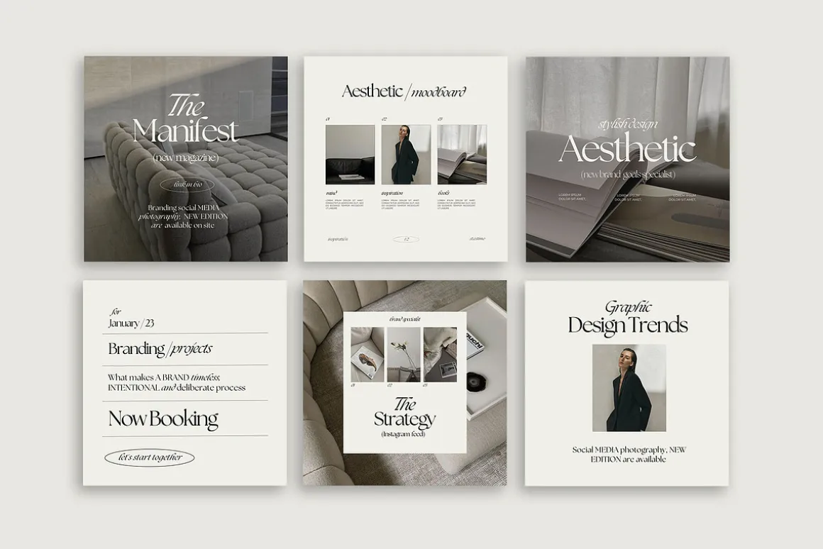 600 Aesthetic Instagram Templates
