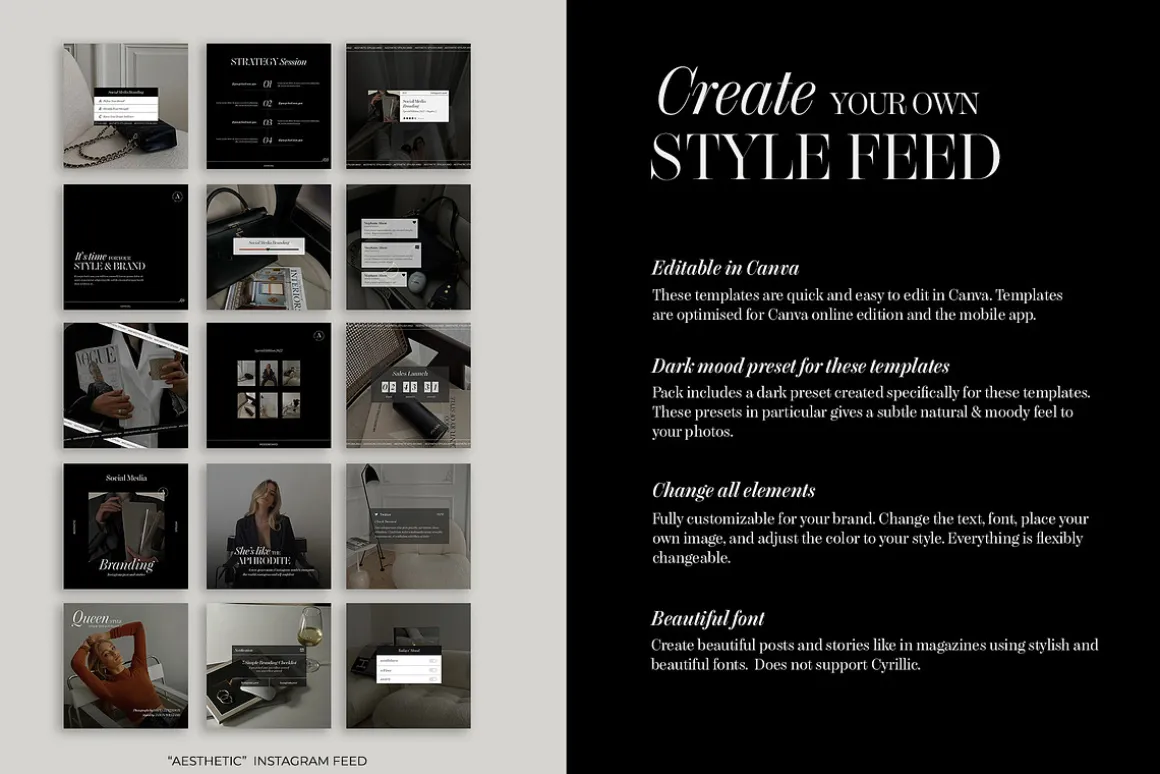 600 Aesthetic Instagram Templates