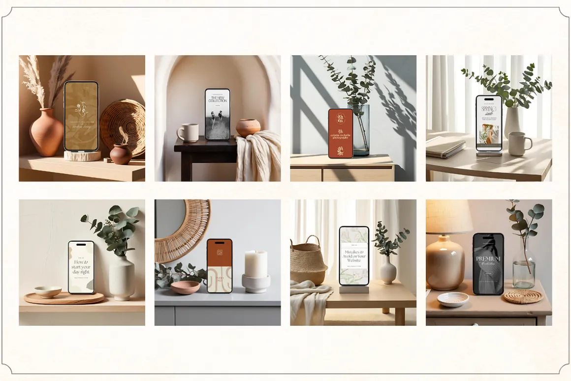 50 Aesthetic iPhone Canva Mockups