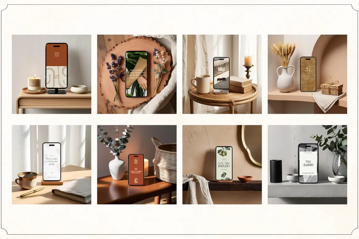50 Aesthetic iPhone Canva Mockups