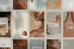 Aesthetic Skincare Canva Story Pack