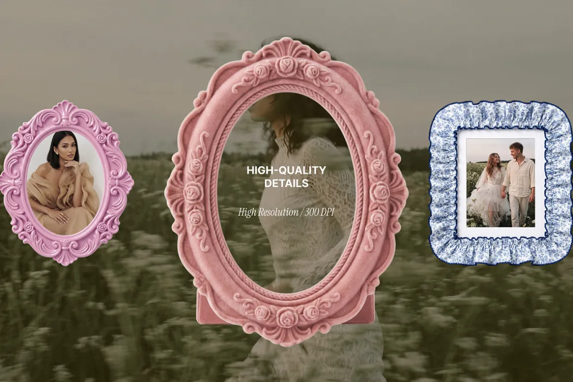 170 Aesthetic Vintage & Wavy Frames