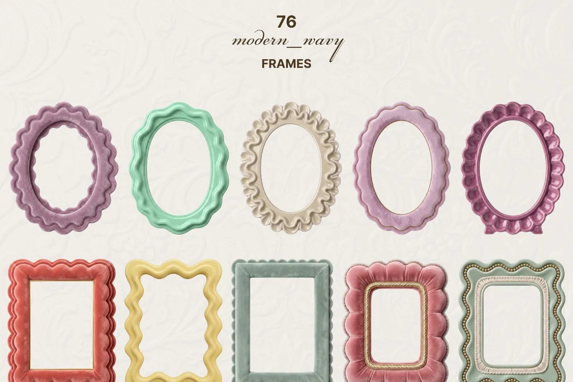 170 Aesthetic Vintage & Wavy Frames