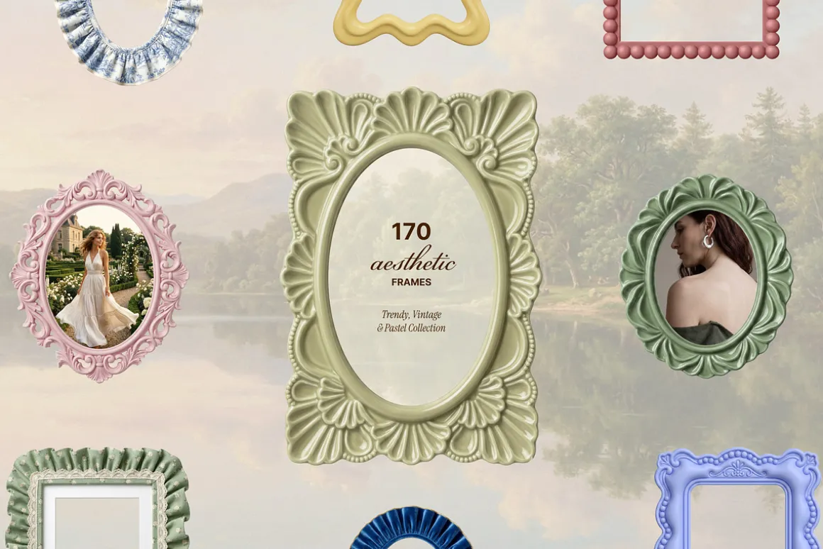 170 Aesthetic Vintage & Wavy Frames
