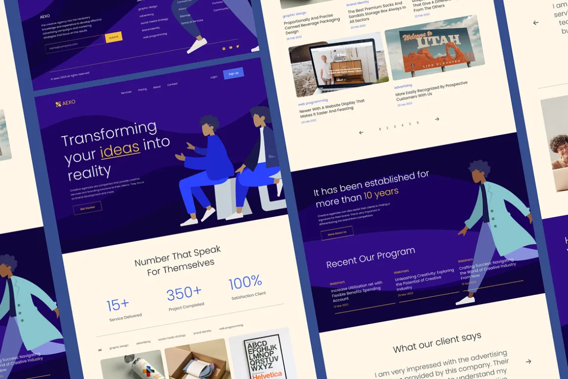 AEXO - Creative Agency Landing Page