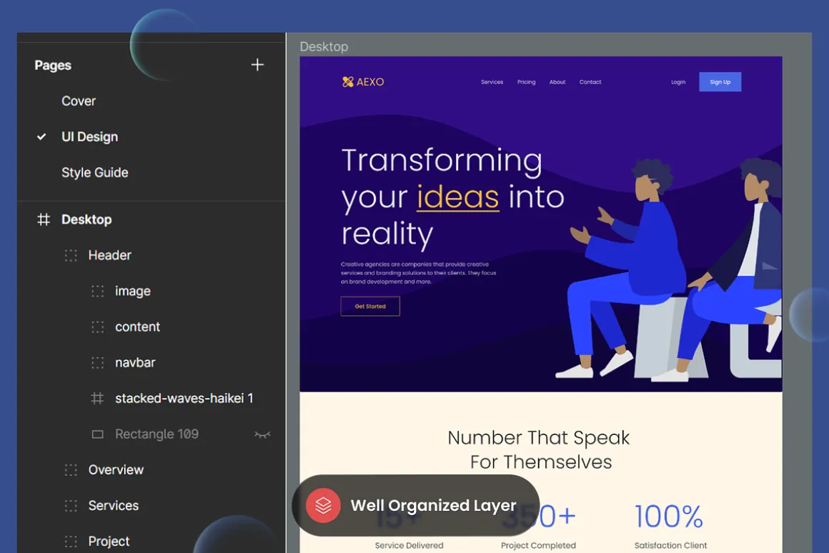 AEXO - Creative Agency Landing Page