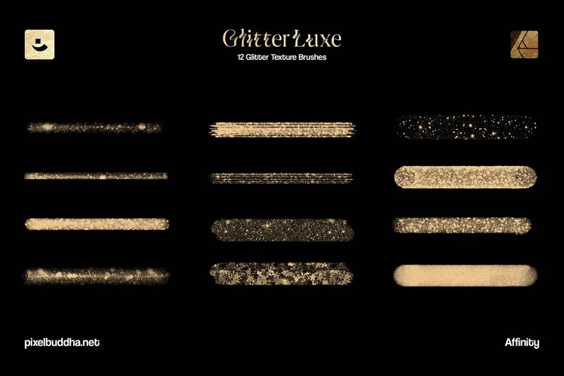 Affinity Glitter Texture Brushes
