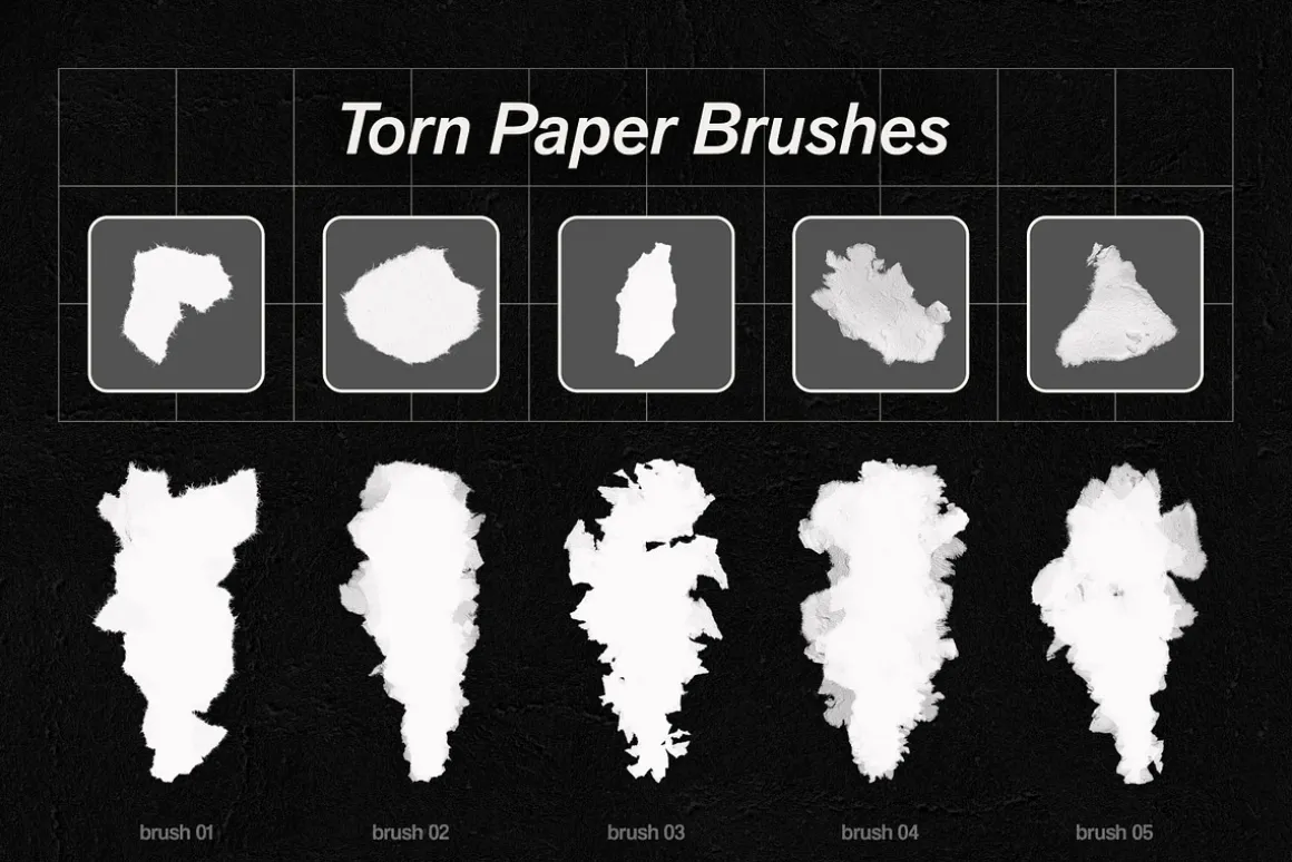 Affinity Paper Torn Paper Brushes