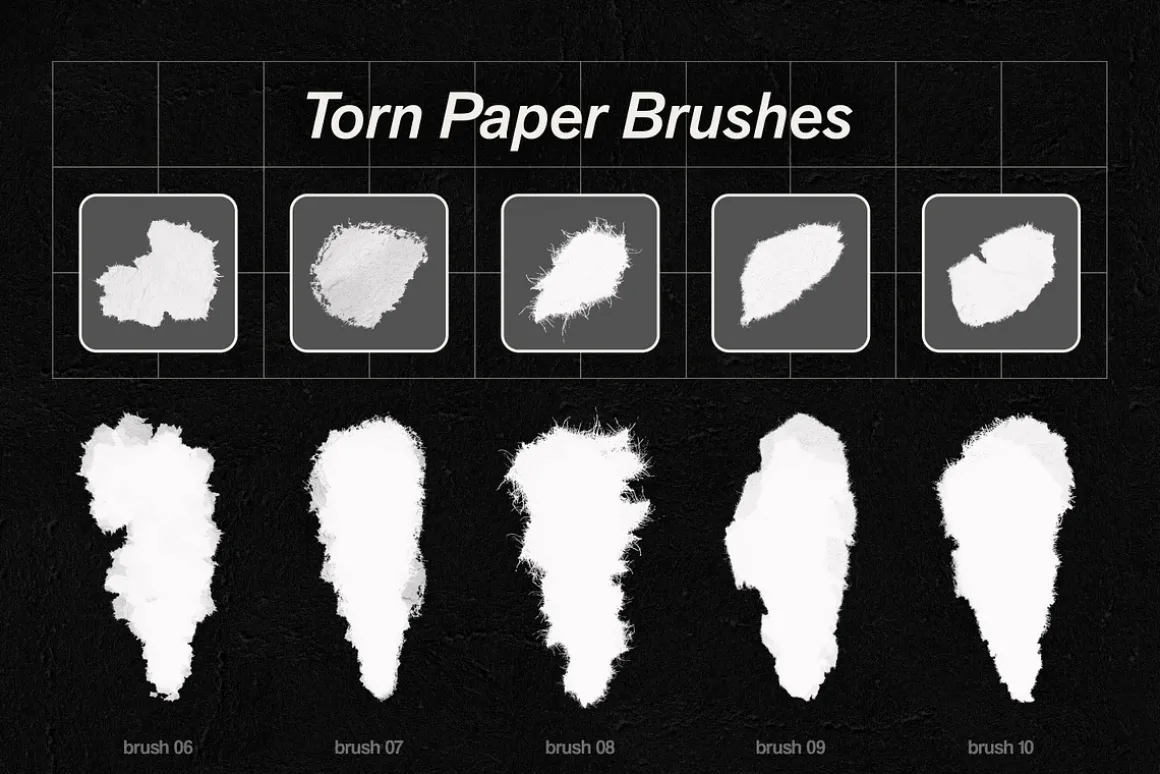 Affinity Paper Torn Paper Brushes