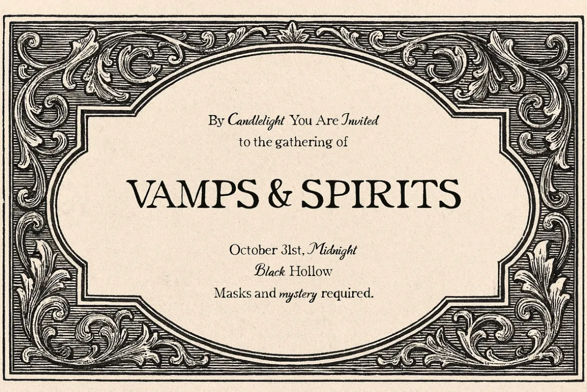 Afterdark vintage font duo