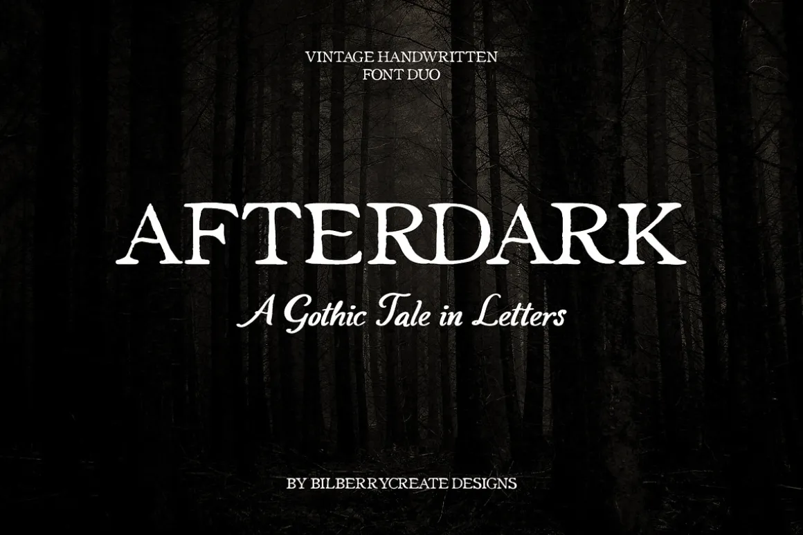 Afterdark vintage font duo