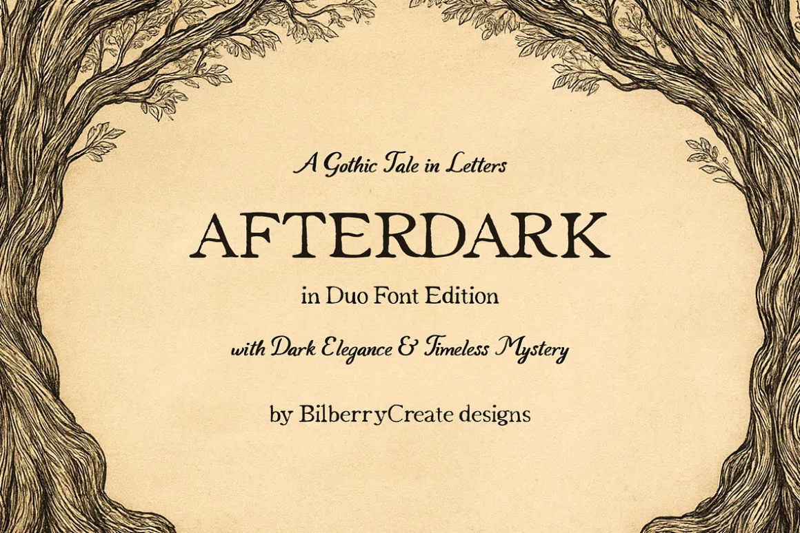 Afterdark vintage font duo