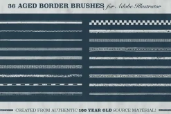 Aged Borders for Adobe Illustrator