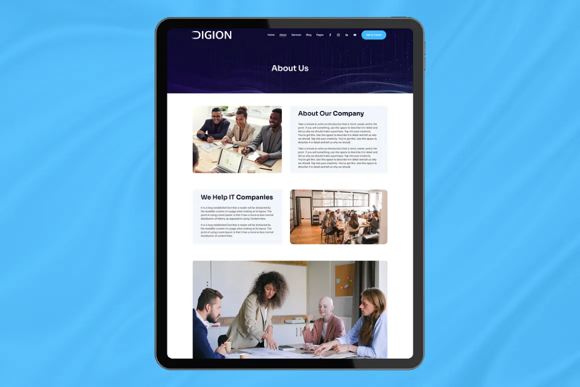 Agency Squarespace Website Template