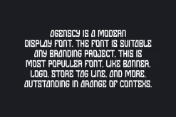Agenscy - Digital & Futuristic Font