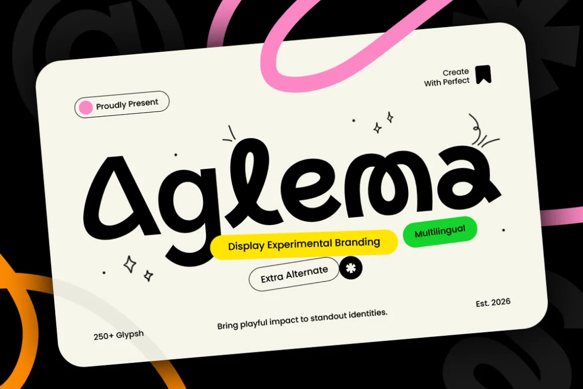 Aglema - Display Experimental Font