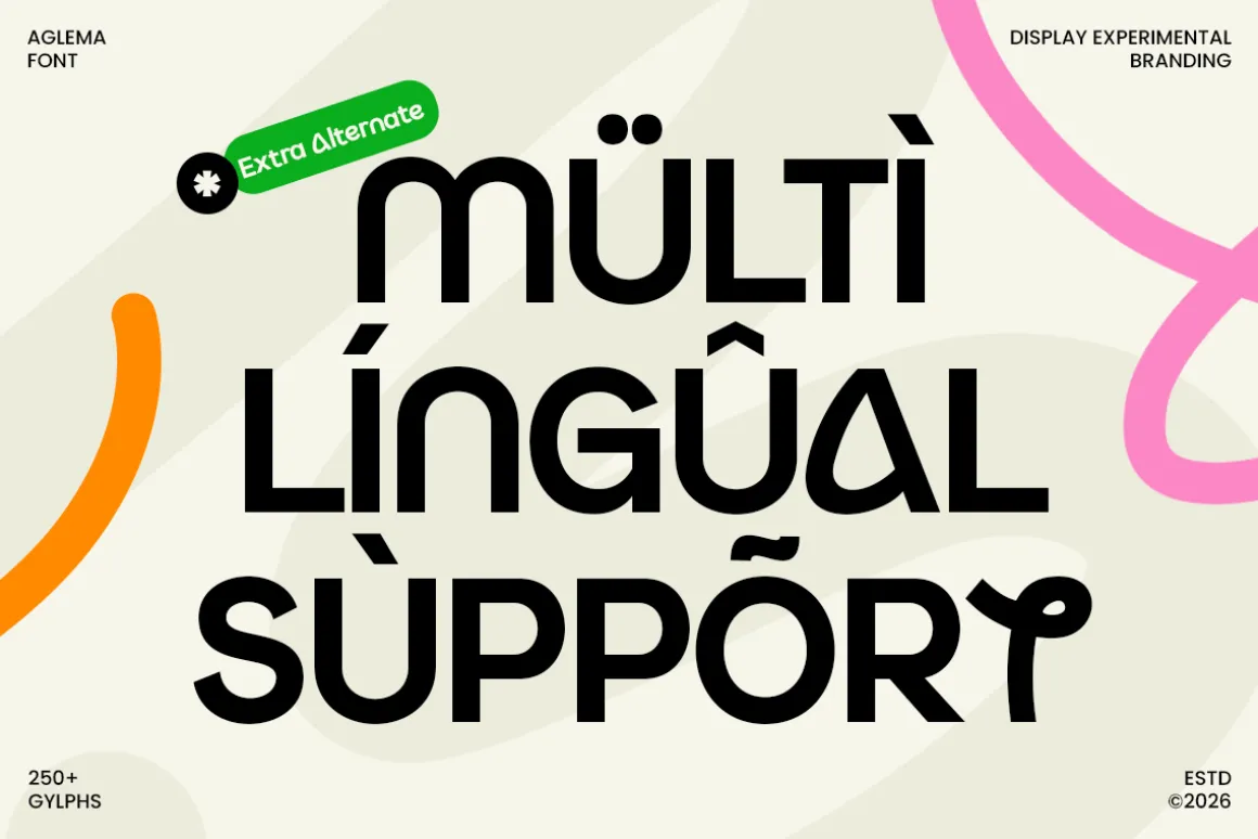 Aglema - Display Experimental Font