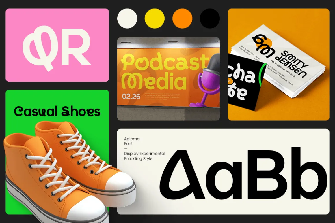 Aglema - Display Experimental Font