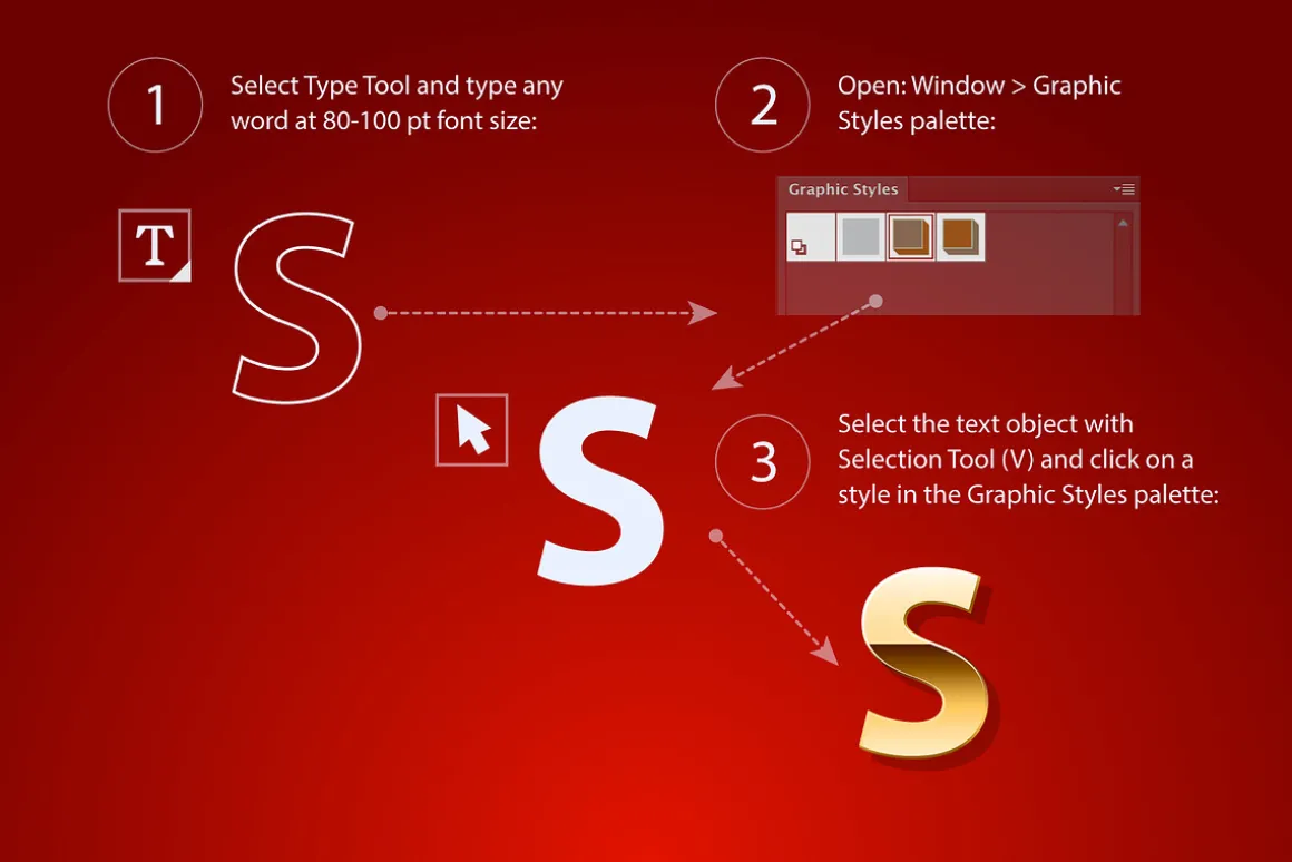 AI CS5 graphic styles Golden
