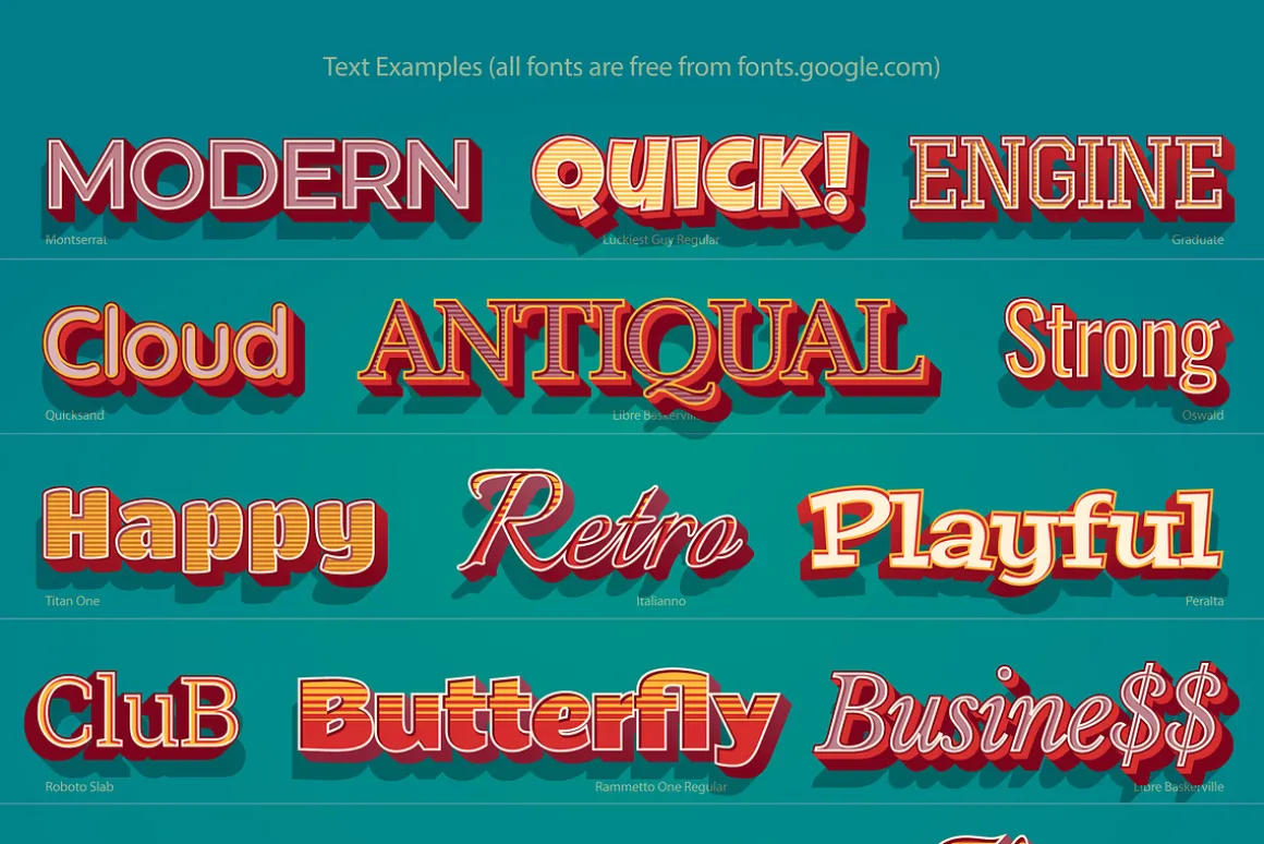 AI CS6 graphic styles Retro
