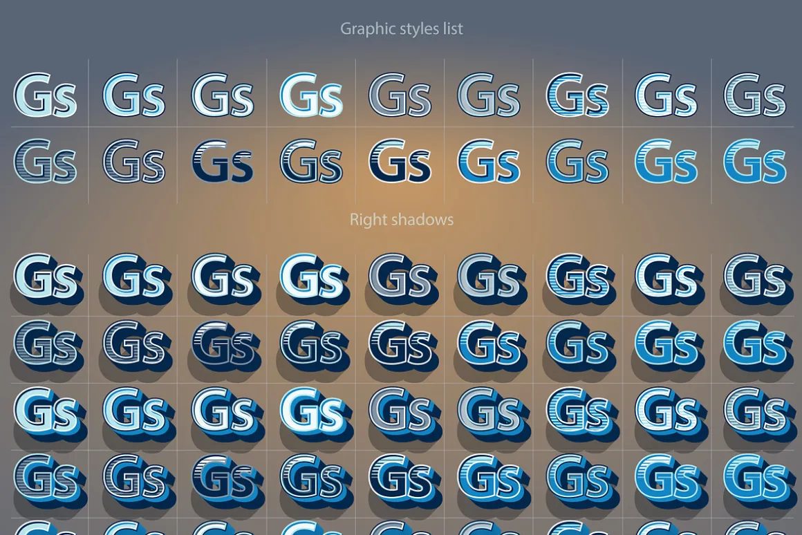 AI CS6 graphic styles Retro